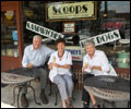 Tom, Marti Unger, and Anne at Scoops - Florida 2011